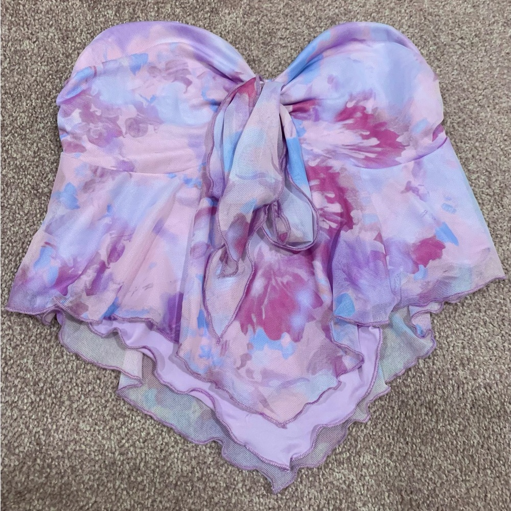 Colorful Pastel Flowy Tube Top